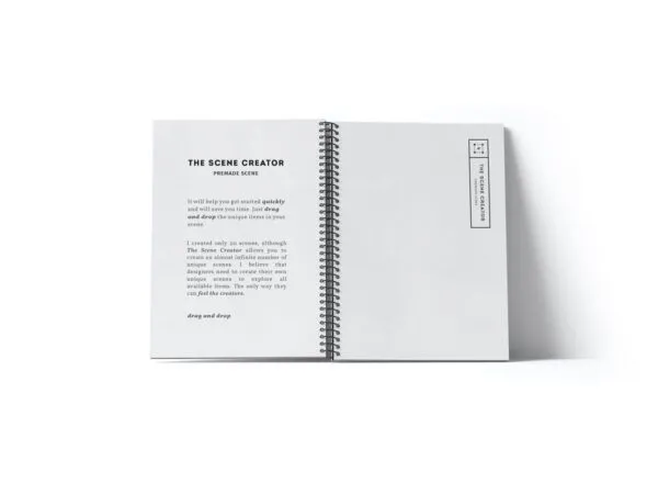Front View of Open Notepad Mockup Featuring Spring 1