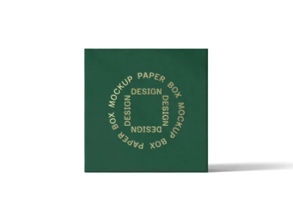 Front View of Paper Box Mockup 1