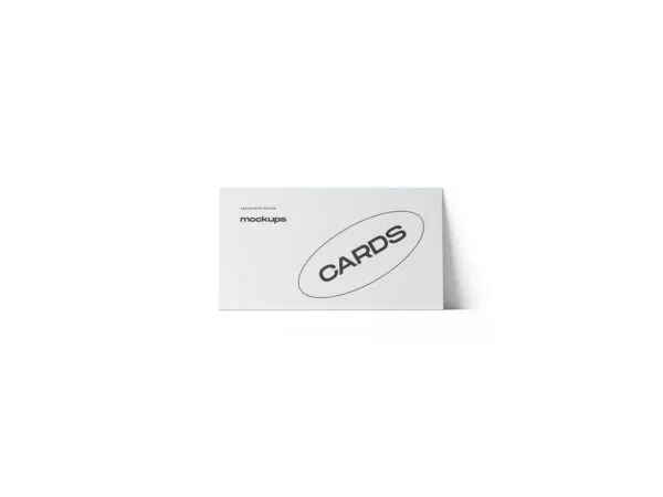 Front View of Paper Card Mockup 1