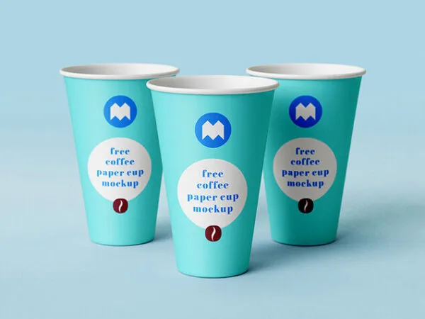 Front View of Paper Coffee Cup Mockup 1