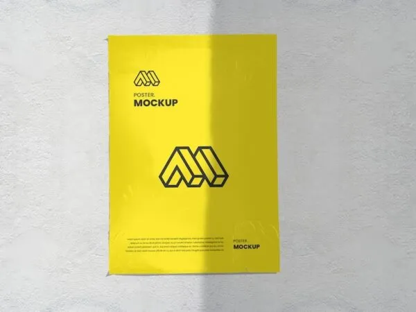 Front View of Poster Mockup on Wall 1
