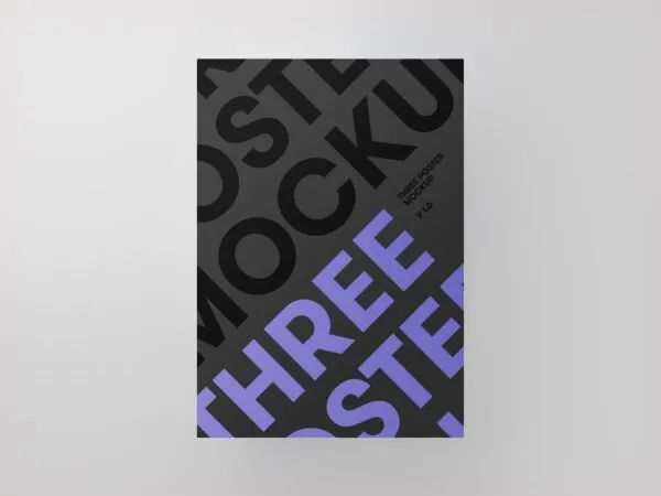 Front View of Poster in Simple Setting Mockup 1