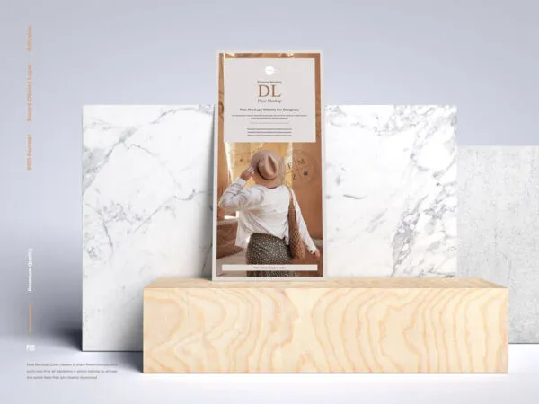 Front View of Premium Branding Dl Flyer Mockup 1