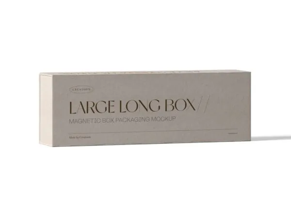 Front View of Rectangular Magnetic Box Mockup 1