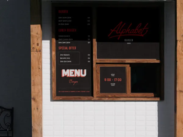 Front View of Restaurant Facade Mockup 1