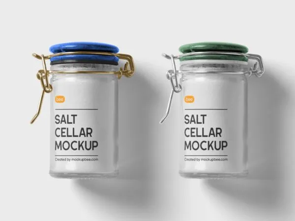 Front View of Salt Cellar Jar Mockup 1