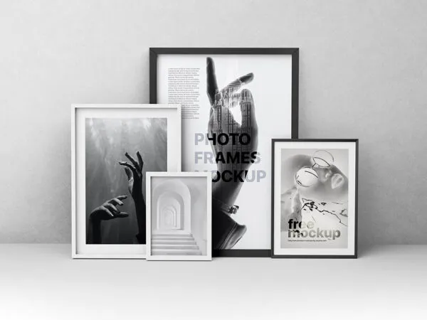 Front View of Series Photo Frames Mockup 1
