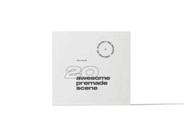 Front View of Square Paper Mockup 1