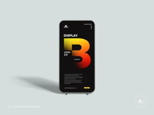 Front View of Stand Display Banner Mockup 1