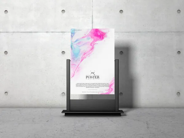 Front View of Stand Poster Mockup 1