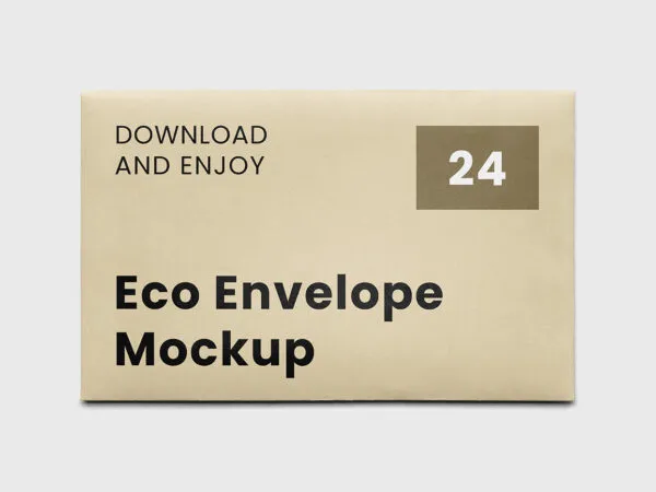 Front View of Stationery Envelope Mockup 1