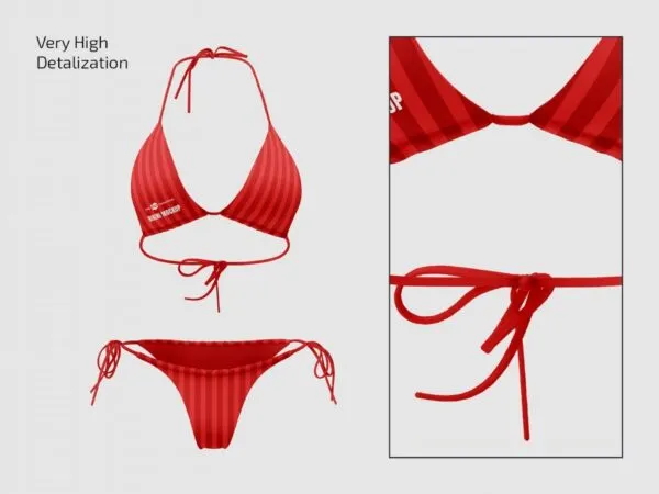 Front View of Three Bikini Set Mockups 1