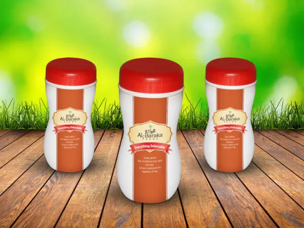 Front View of Three Plastic Bottle Jar Mockup 1