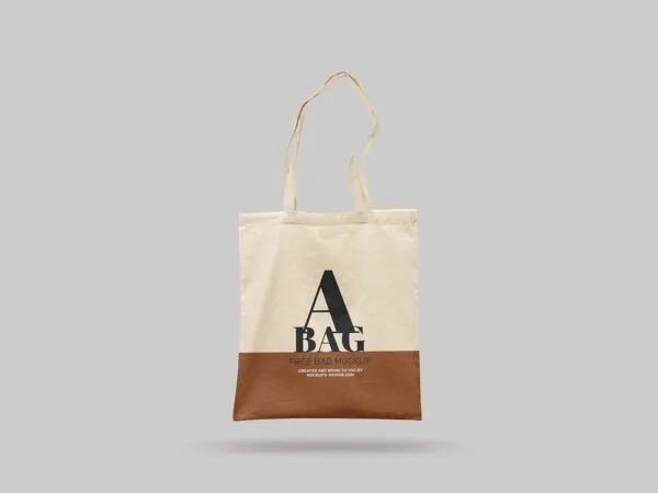 Front View of Two Tote Bag Mockups 1