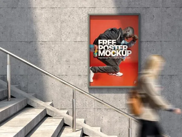 Front View of Urban Vertical Poster Mockup 1
