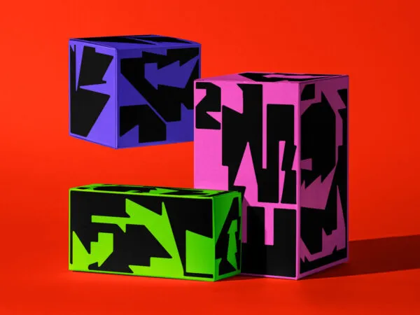 Front View of Various Packaging Brand Boxes Mockup Set 1
