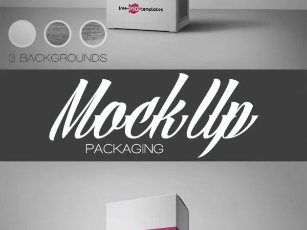 Front View of Vertical Paper Box Packaging Mockup 1