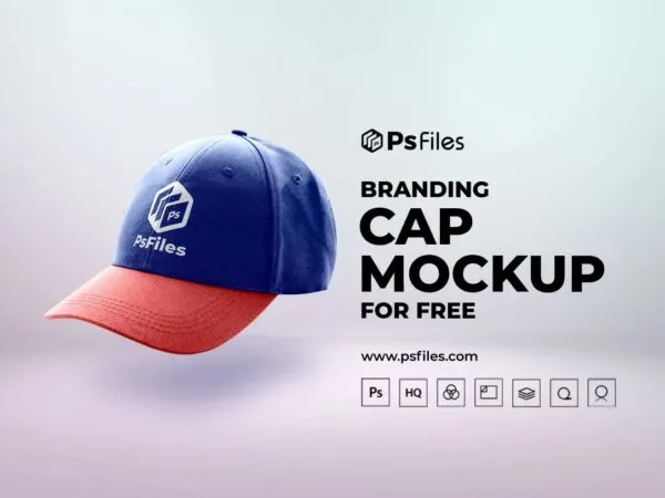 Front View of a Baseball Cap Mockup 1