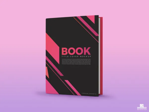 Front View of a Book Cover Mockup 1