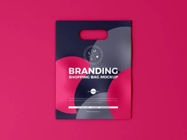 Front View of a Branding Shopping Bag Mockup 1