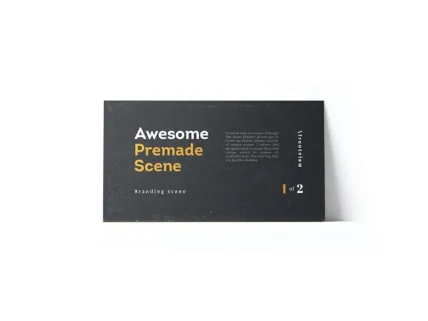 Front View of a Business Card Mockup 1