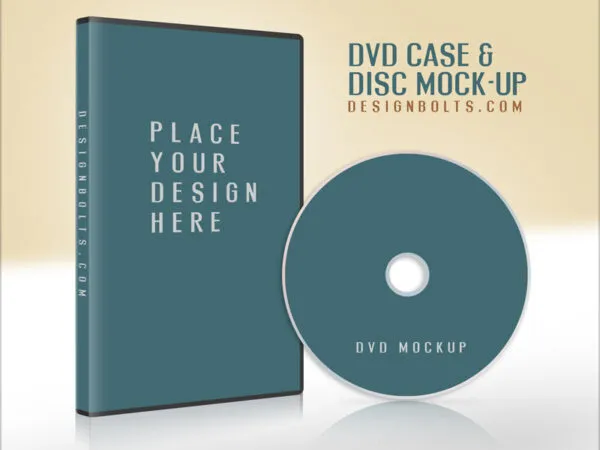 Front View of a CDDVD Case and Disc Mockup 1