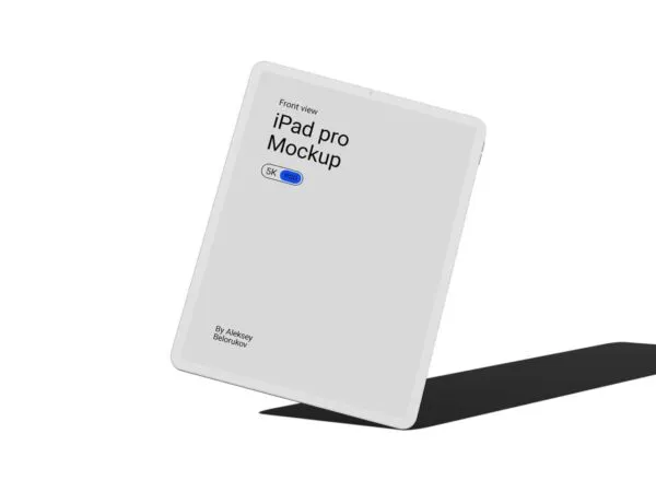 Front View of a Clay iPad Pro Mockup 1
