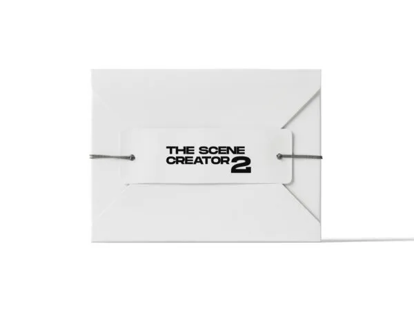 Front View of a Closed Envelope with a Tag on Rope Mockup 1