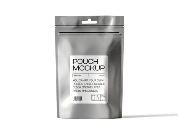 Front View of a Coffee Packaging Pouch Mockup 1