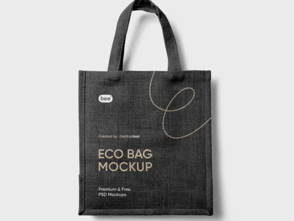 Front View of a Eco Tote Bag Mockup 1