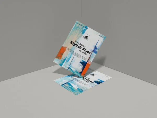 Front View of a Floating Flyer Mockup 1