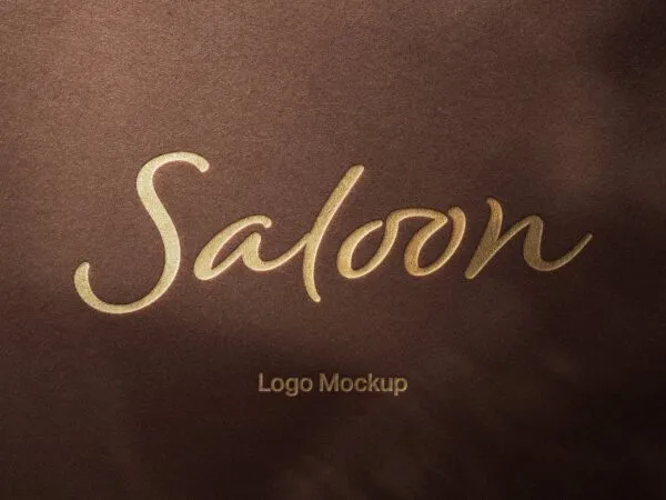 Front View of a Foil Press Logo Mockup Text Effect 1