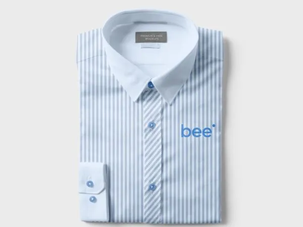 Front View of a Folded Mens Shirt Mockup 1