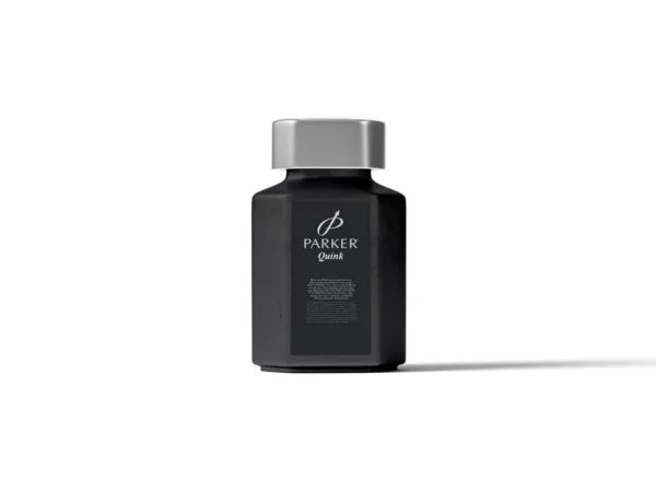 Front View of a Geometric Ink Bottle Mockup 1
