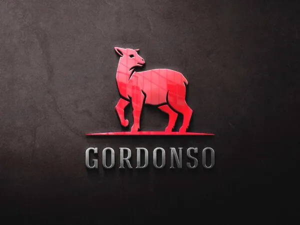 Front View of a Glass Logo Mockup 1