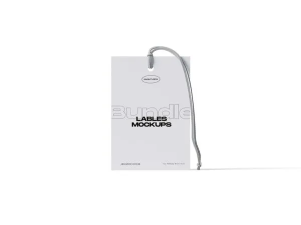 Front View of a Label on Rope Mockup 1