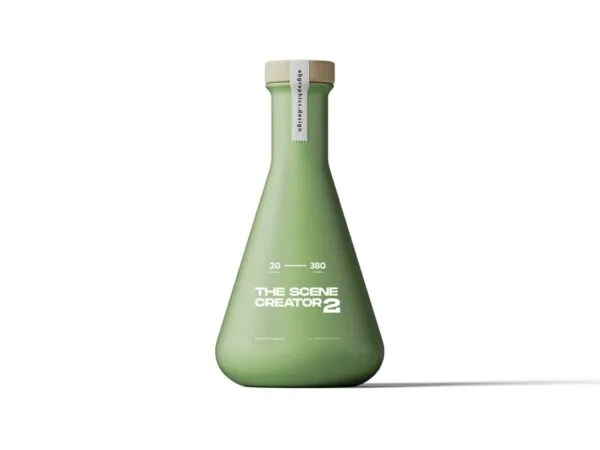Front View of a Mini Bottle Mockup 1