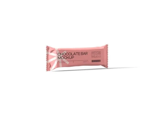 Front View of a Mini Chocolate Bar Mockup 1