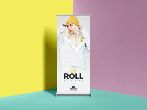 Front View of a Modern Roll up Mockup 1