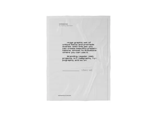 Front View of a Paper Inside Transparent File Mockup 1