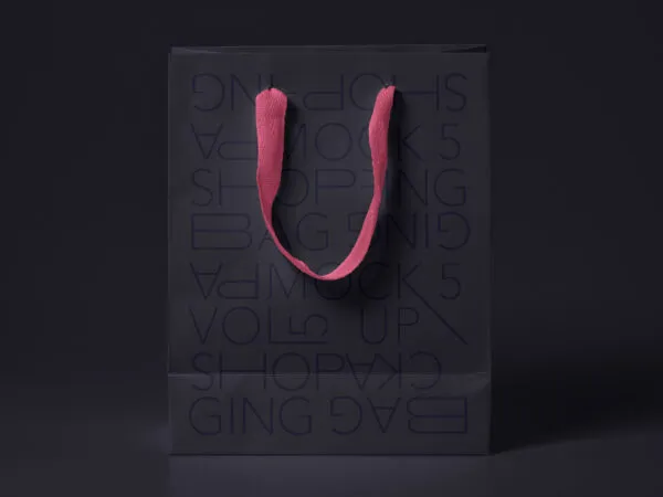 Front View of a Paper Shopping Bag Mockup 1