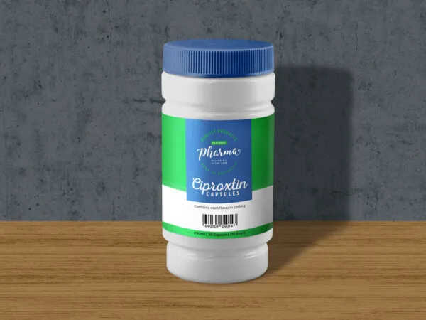 Front View of a Plastic Medicine Bottle Mockup 1