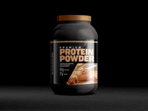 Front View of a Protein Powder Container Mockup 1