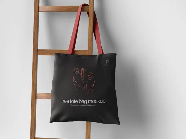 Front View of a Realistic Tote Bag Mockup 1