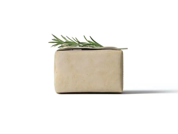 Front View of a Roped Branch Paper Package Mockup 1