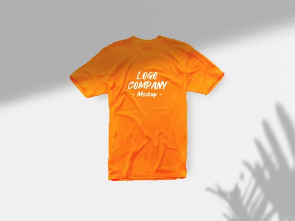 Front View of a Round Neck T Shirt Mockup 1