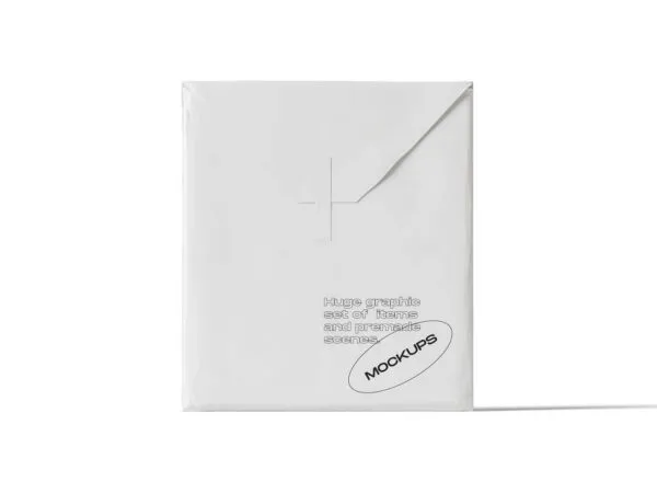 Front View of a Sealed Envelope Package Mockup 1