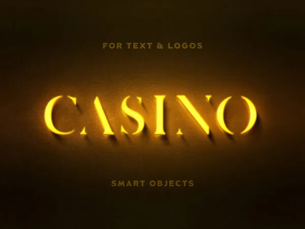 Front View of a Serif Neon Logo Mockup Text Effect 1