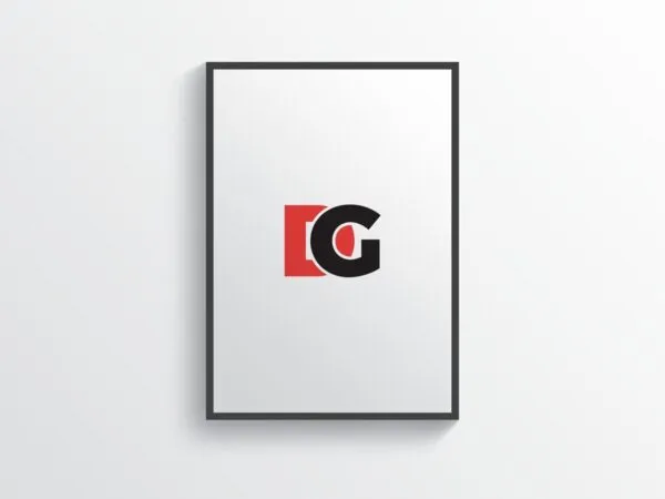 Front View of a Simple Modern Framed Poster Mockup 1