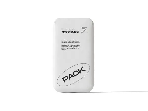 Front View of a Small Box Mockup 1